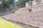 Famous Mayan Play Ground In Copan Ruinas, Honduras Stock Photo