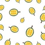 Seamless Pattern With Durian  Illustration Stock Photo