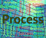Process Word Shows Processes Words And Undertaking Stock Photo