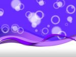 Purple Bubbles Background Means Droplets And Curves Stock Photo