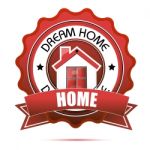 Dream Home Tag Stock Photo