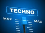 Techno Music Represents Sound Track And Acoustic Stock Photo