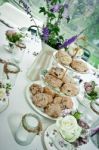 Wedding Breakfast Table Layout Stock Photo