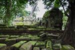 Amazing Temple  Ancient Bayon Castle, Angkor Thom, Siem Reap, Cambodia Stock Photo