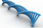 3d DNA in blue Stock Photo