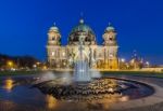 Berlin Cathedral (berliner Dom) At Night Stock Photo