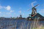 Wind Mill Of Zaanse Schans Stock Photo