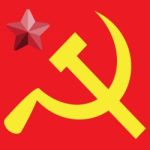 Russian Or Communist Flags Hammer And Sickle,  Illustration Stock Photo