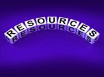 Resources Blocks Mean Collateral Assets And Savings Stock Photo