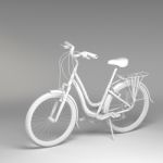 3d Bicycle Isolated On Grey Background Stock Photo
