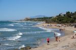 Calahonda, Andalucia/spain - July 2 : People Enjoying The Beach Stock Photo