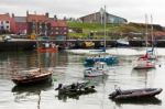 View Of Dunbar Harbour Stock Photo