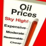 Oil Prices High Monitor Stock Photo
