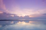 Dramatic Sunset Sky And Tropical Sea At Dusk Stock Photo