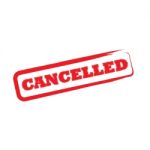 Rubber Office Stamp With The Word Cancelled Stock Photo