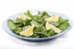 Fresh And Healthy Watercress Salad With Lemon Stock Photo