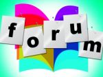 Forum Forums Indicates Social Media And Group Stock Photo