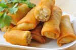 Chinese Traditional Spring Rolls Stock Photo