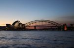 Sydney Harbour Bridge And Opera House Stock Photo