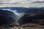 View From Monte Bianco (mont Blanc) Valle D'aosta Italy Stock Photo