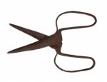 Old Rusty Scissors Stock Photo