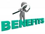 Benefits Character Means Perks Favors Or Rewards
 Stock Photo