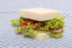 Sandwich With Paio Sausage Stock Photo