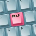 Help Key On Keyboard Stock Photo