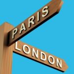 Paris Or London Directions On A Signpost Stock Photo