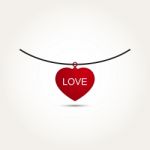  Love Heart Necklace Stock Photo