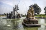 Witley Court Classical Fountain Stock Photo