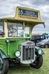 Old Southdown Bus Parked On Shoreham Airfield Stock Photo