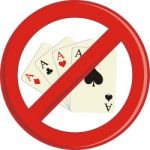 No Gambling Cards Stock Photo