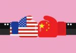 Conflict Between Usa And China Stock Photo