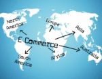 World E Commerce Represents Buying Commercial And Sell Stock Photo