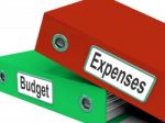 Budget Expenses Folders Mean Business Finances And Budgeting Stock Photo