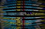 Computer Virus And Malware Attack On Desktop Stock Photo