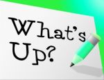 Whats Up Indicates Stumbling Block And Difficulty Stock Photo