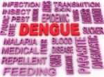 3d Image Dengue Concept Word Cloud Background Stock Photo