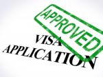 Visa Application Approved Stamp Stock Photo