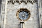 Clock At St Stephans Cathedral In Vienna Stock Photo