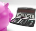 Insurance Calculator Shows Protection Of Home Investment Stock Photo
