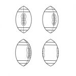 American Football Ball Spinning Sequence Drawing Stock Photo