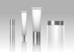 Blank Cosmetic Tubes Isolated On Background Stock Photo