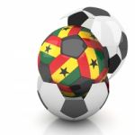 Ghana Soccer Ball Isolated White Background Stock Photo