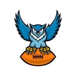 Great Horned Owl American Football Mascot Stock Photo