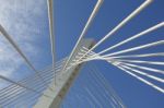 Abstract Detail Of Millennium Bridge In Podgorica, Capital City Stock Photo