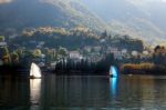 Sailing On Lake Como At Lecco Italy Stock Photo