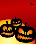 Halloween Jack-O-Lanterns Stock Photo