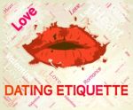 Dating Etiquette Shows Ethics Sweethearts And Relationship Stock Photo